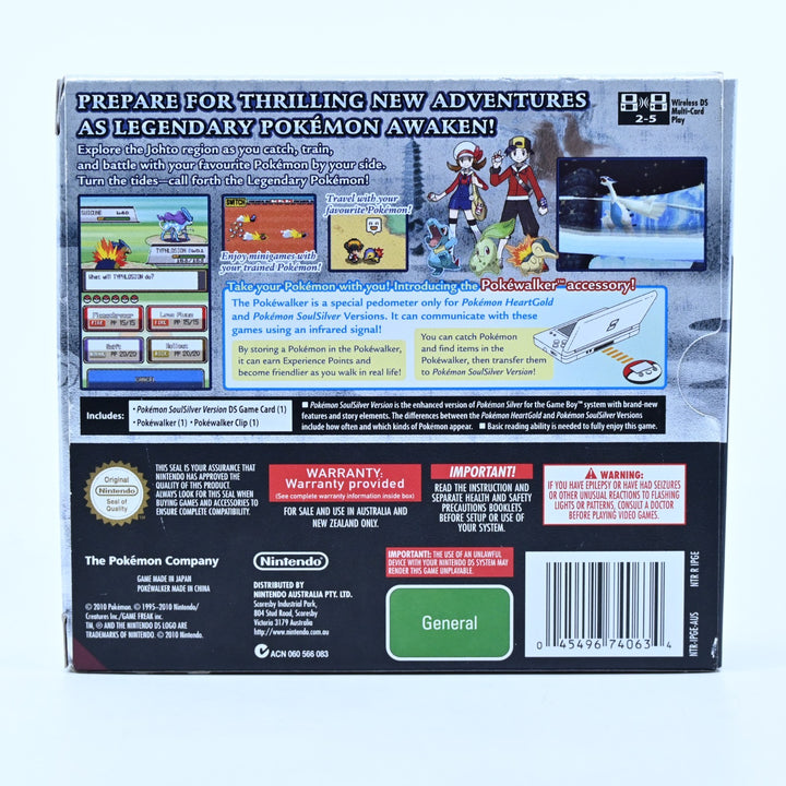 Pokemon SoulSilver Boxed + PokeWalker - Nintendo DS Game - No Manual Soul Silver