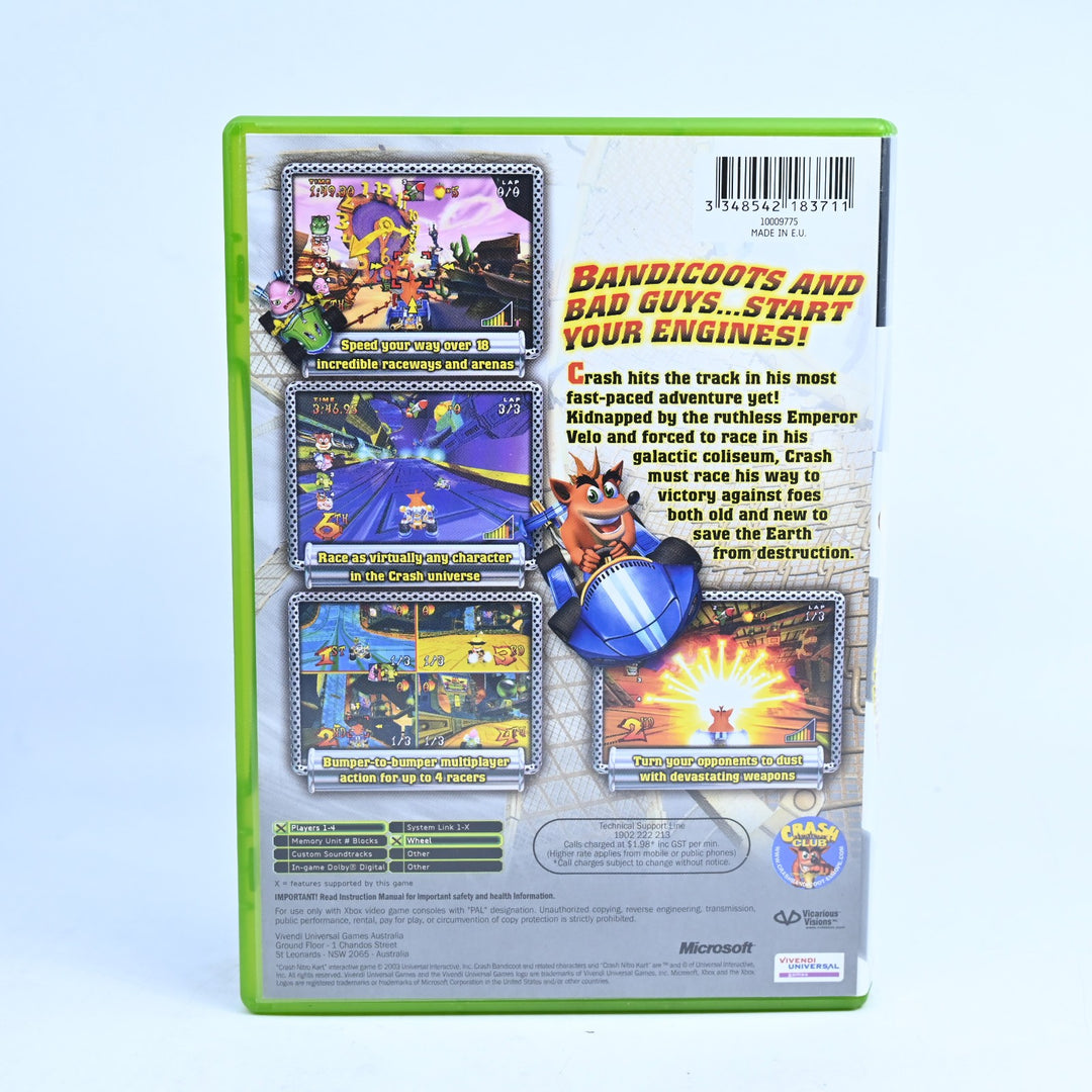 Crash Nitro Kart - Original Xbox Game + Manual - PAL - MINT DISC!