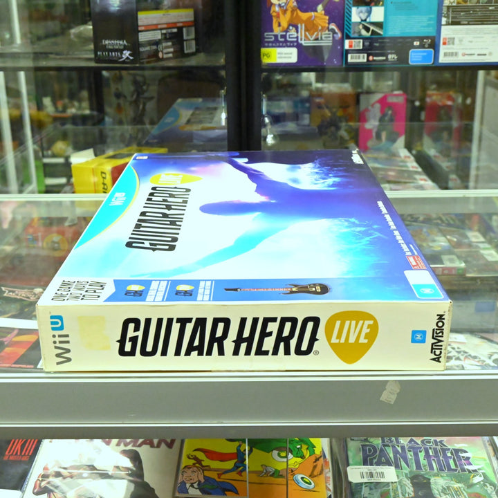 UNUSED! Guitar Hero Live - Box with Guitar & Nintendo Wii U Game - PAL FREE POST