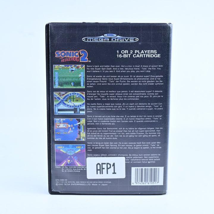 Sonic The Hedgehog 2 - Sega Mega Drive Game + Manual - PAL - FREE POST!