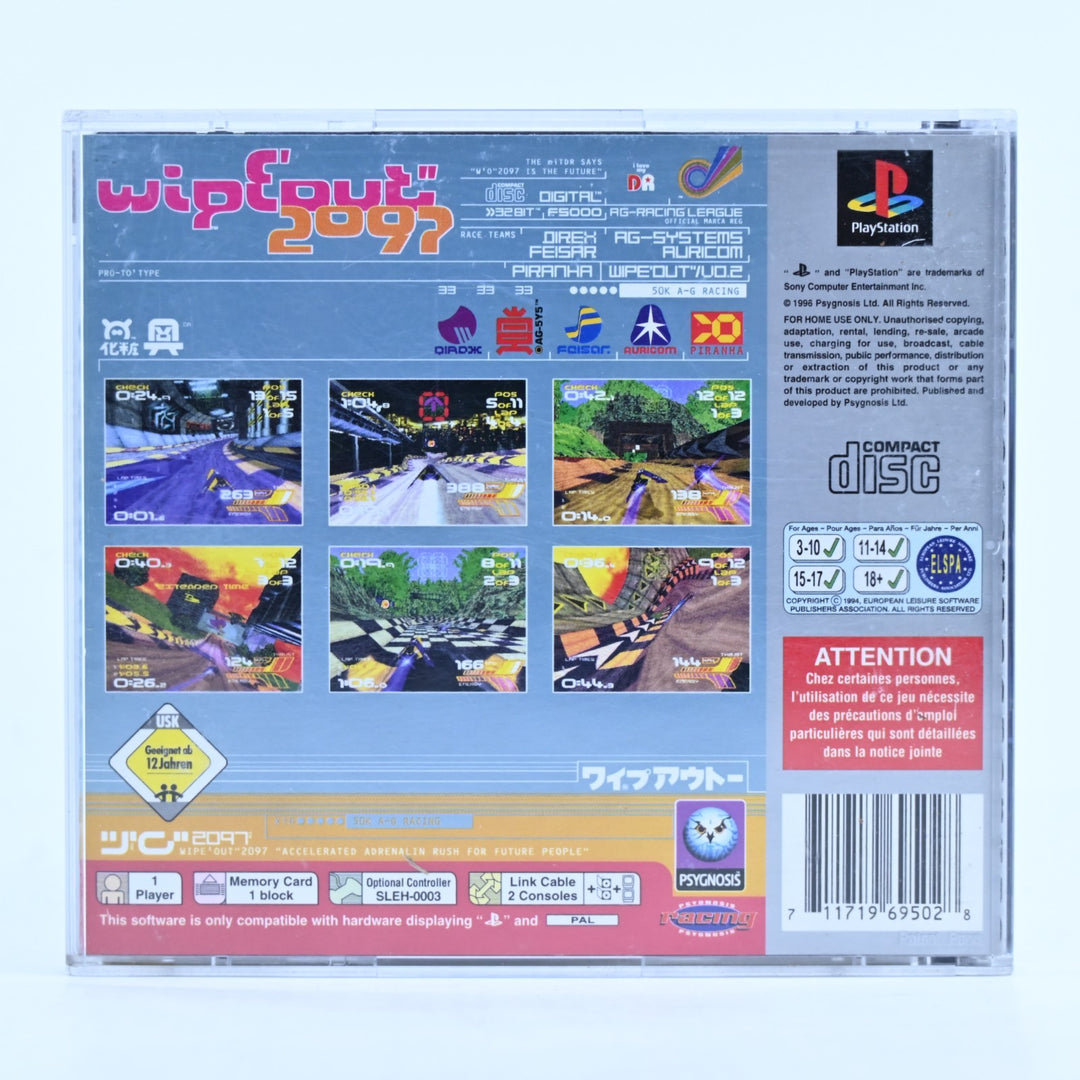 Wipeout 2097 - Sony Playstation 1 / PS1 Game + Manual - PAL