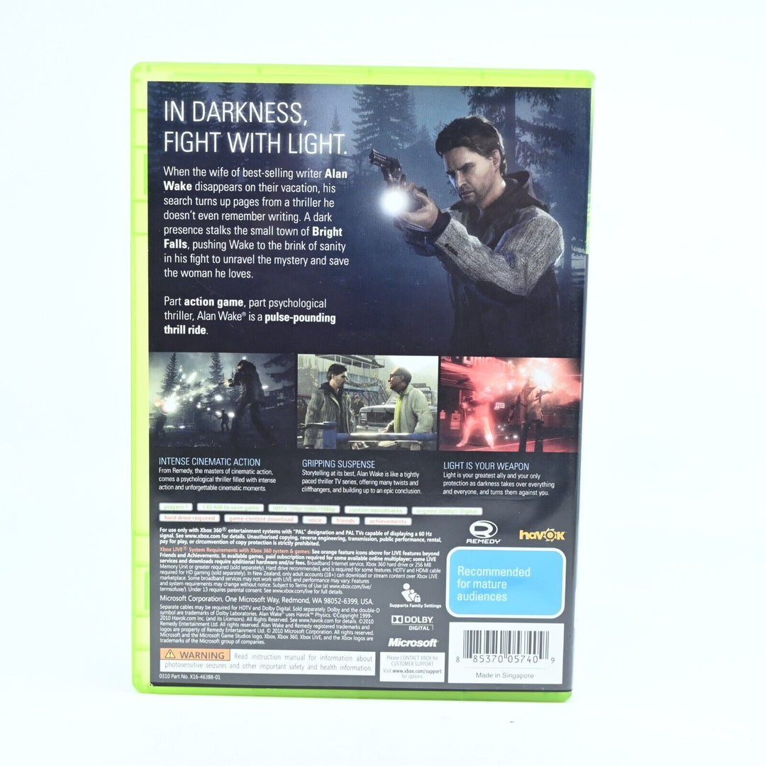 Alan Wake - Xbox 360 Game + Manual - PAL - FREE POST!