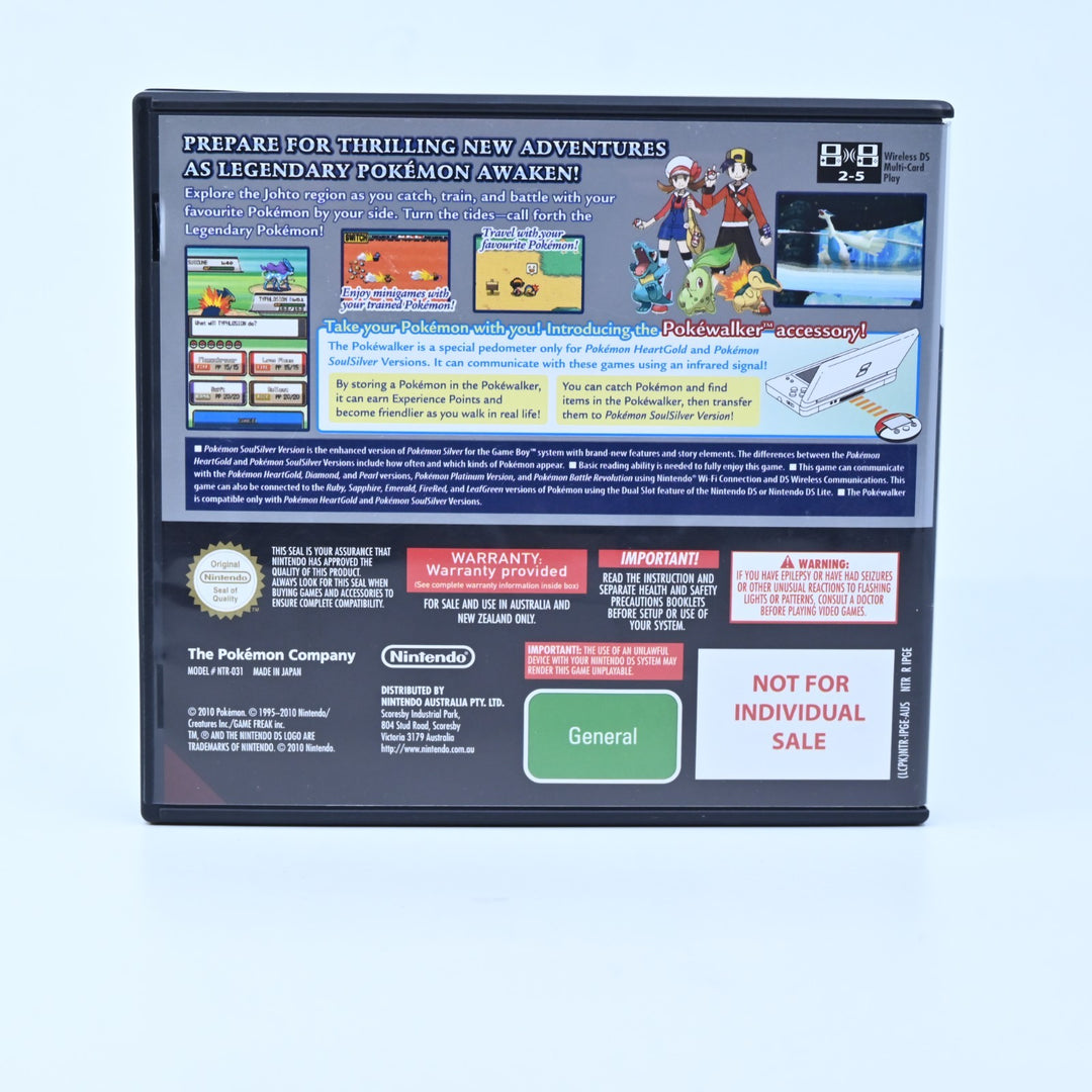 Pokemon Soul Silver Boxed + PokeWalker - Nintendo DS Game - PAL + Manual