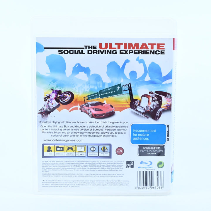 Burnout Paradise: The Ultimate Box - Sony Playstation 3 / PS3 Game - No Manual