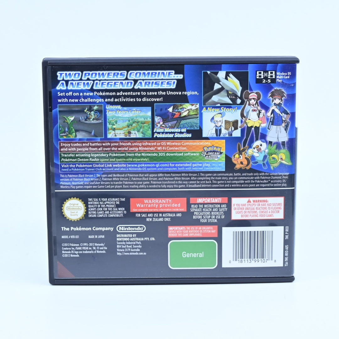 Pokemon Black 2 - Nintendo DS Game - AUS PAL + Manual - FREE POST!