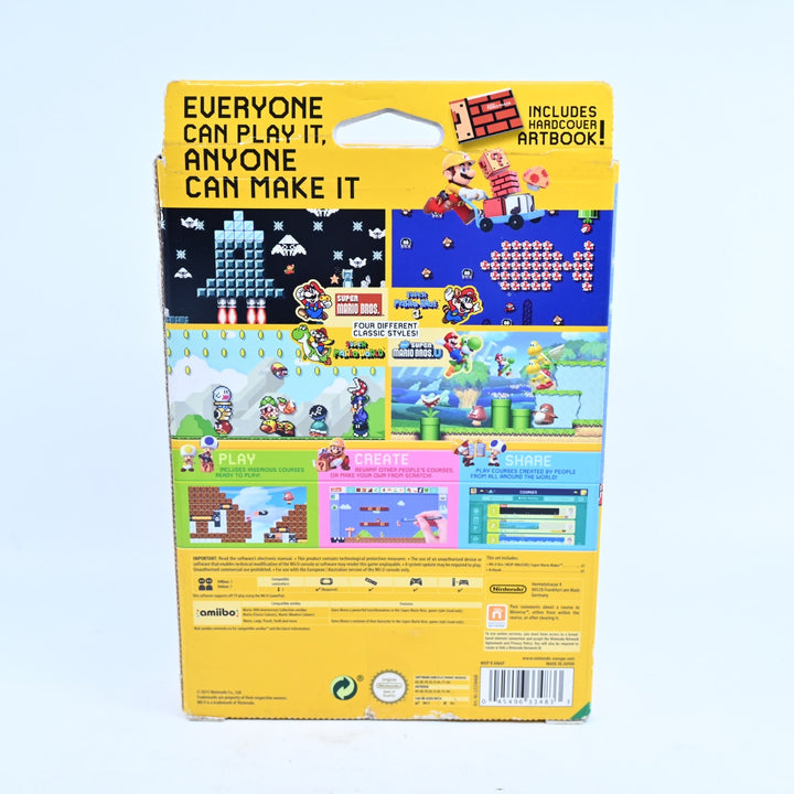 Super Mario Maker - Nintendo Wii U Game + Artbook - PAL - FREE POST!