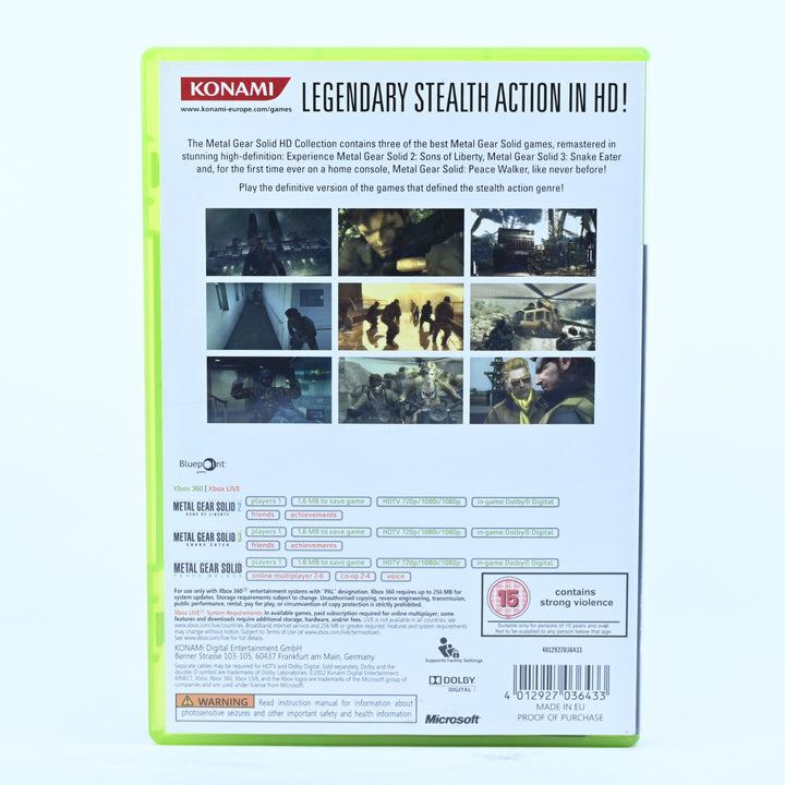 Metal Gear Solid HD Collection - Xbox 360 Game + Manual - PAL - MINT DISC!