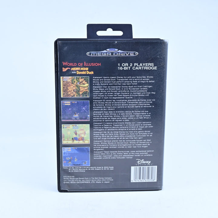 World of Illusion - Sega Mega Drive Game + Manual - PAL - FREE POST!