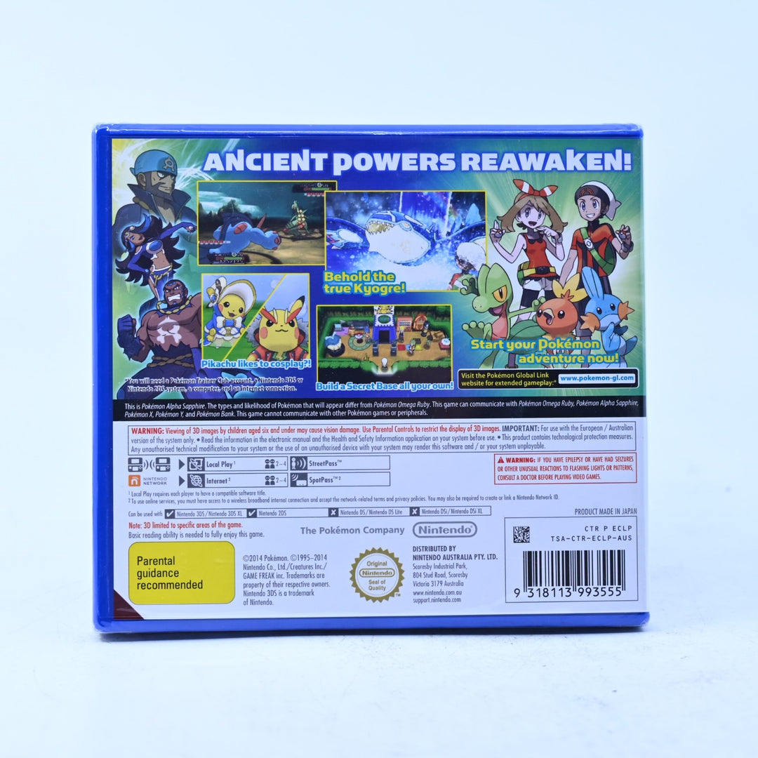 Pokemon Alpha Sapphire - Nintendo 3DS Game - PAL + Manual - SEALED!