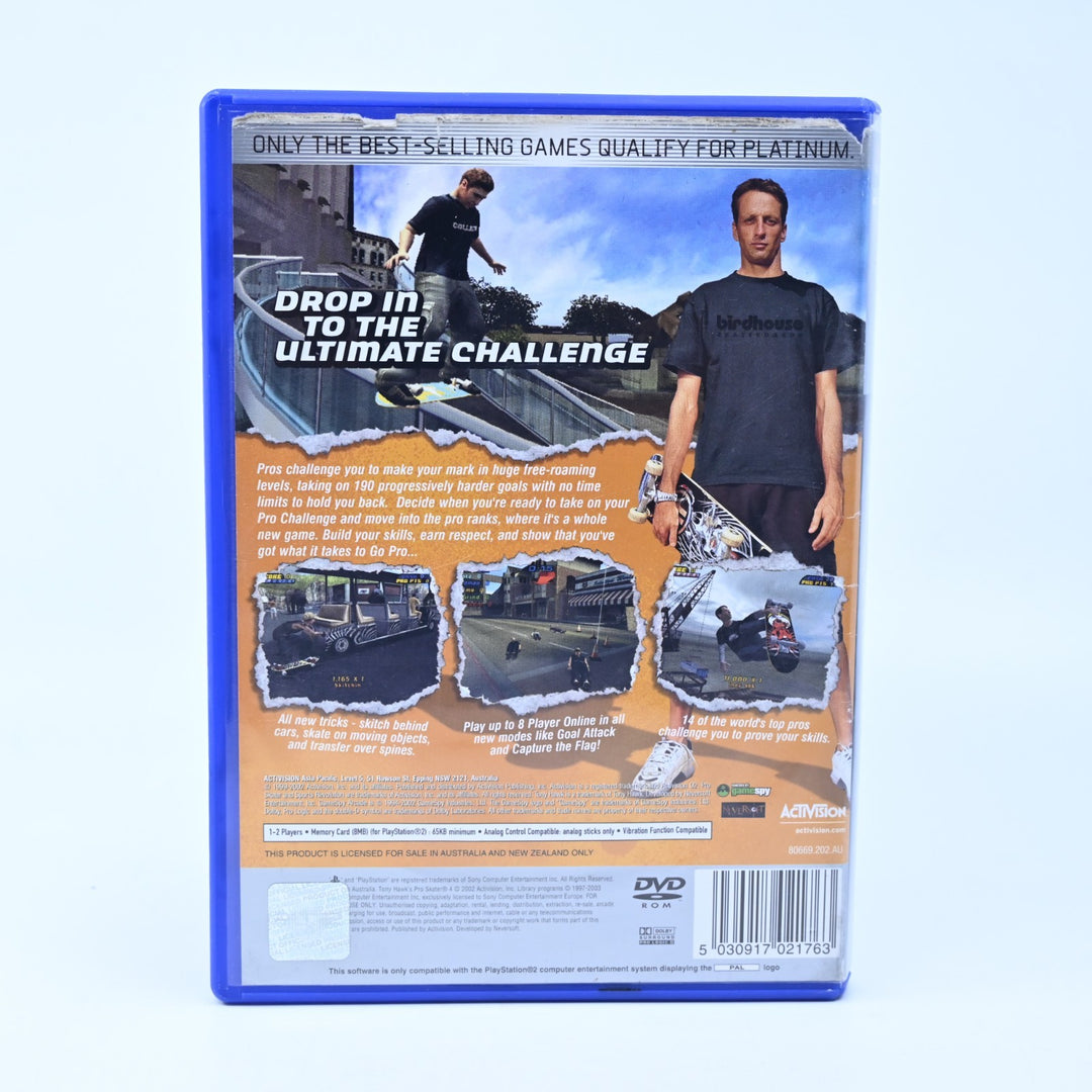 Tony Hawk's Pro Skater 4 - Sony Playstation 2 / PS2 Game + Manual - PAL