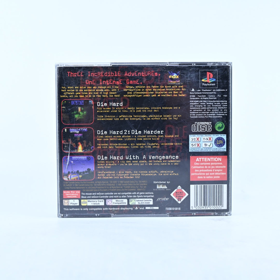 Die Hard Trilogy - Sony Playstation 1 / PS1 Game + Manual - PAL - MINT DISC!