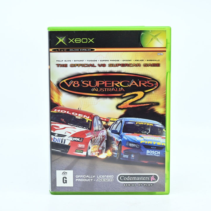 V8 Supercars Australia 2 - Original Xbox Game + Manual - PAL - MINT DISC!