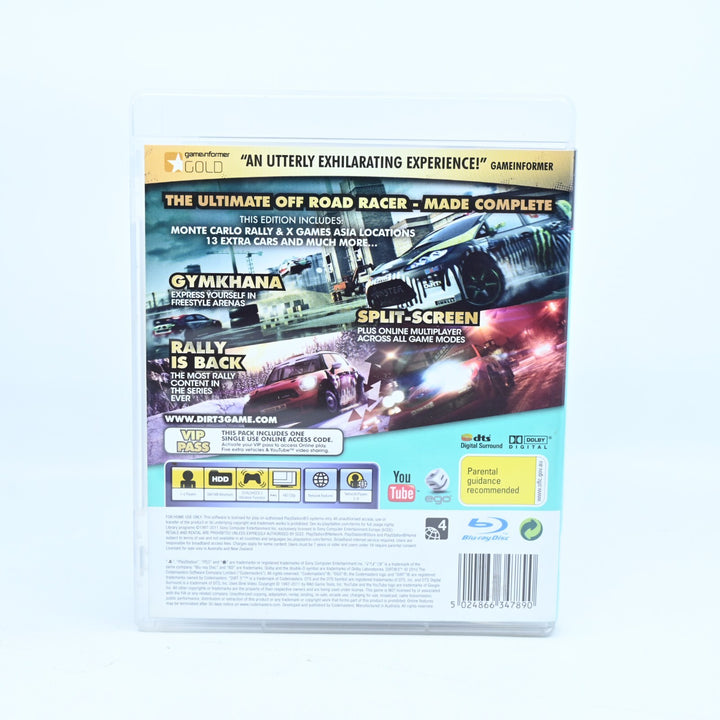 Dirt 3: Complete Edition - Sony Playstation 3 / PS3 Game + Manual - FREE POST!