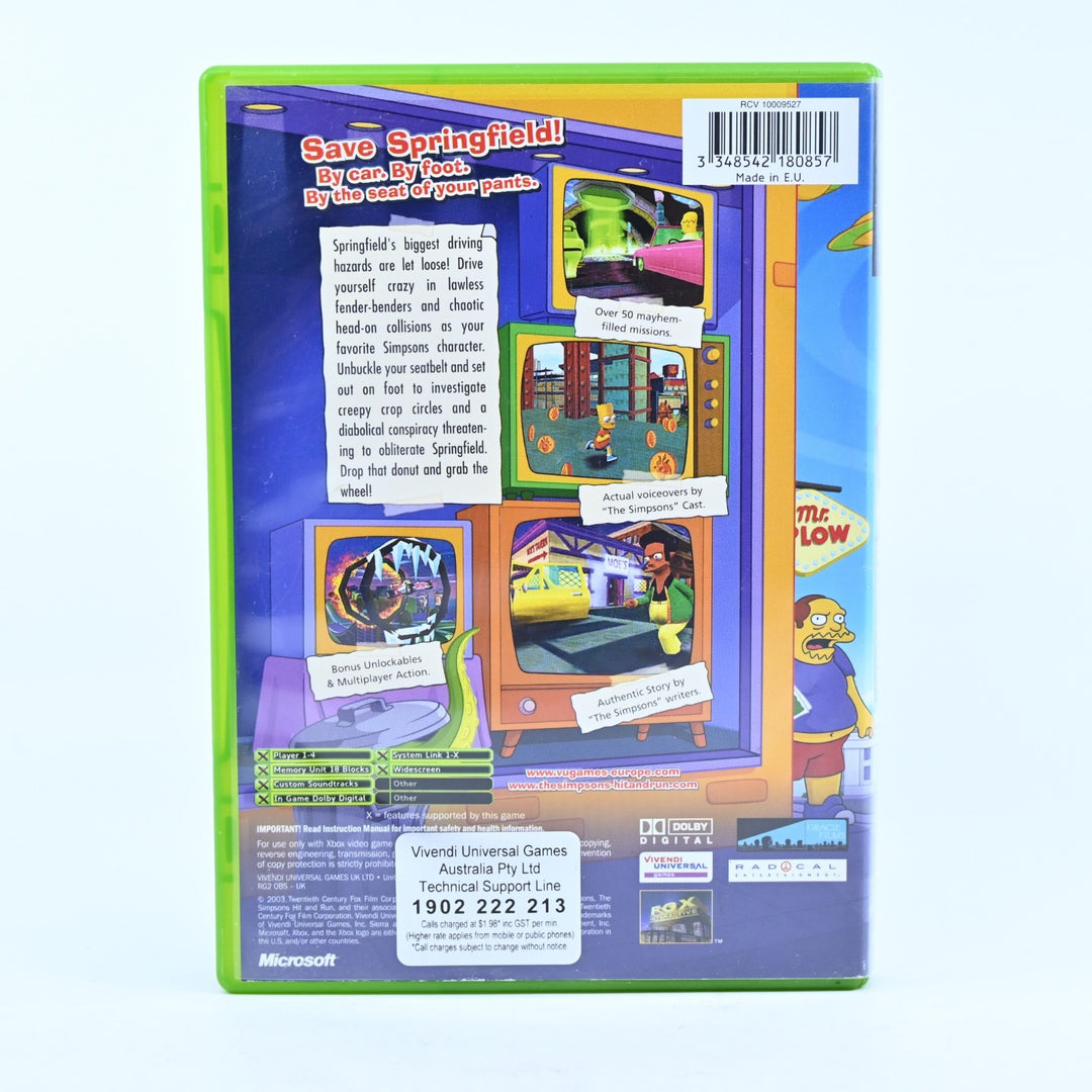 The Simpsons Hit & Run - Original Xbox Game - No Manual - PAL - MINT DISC!