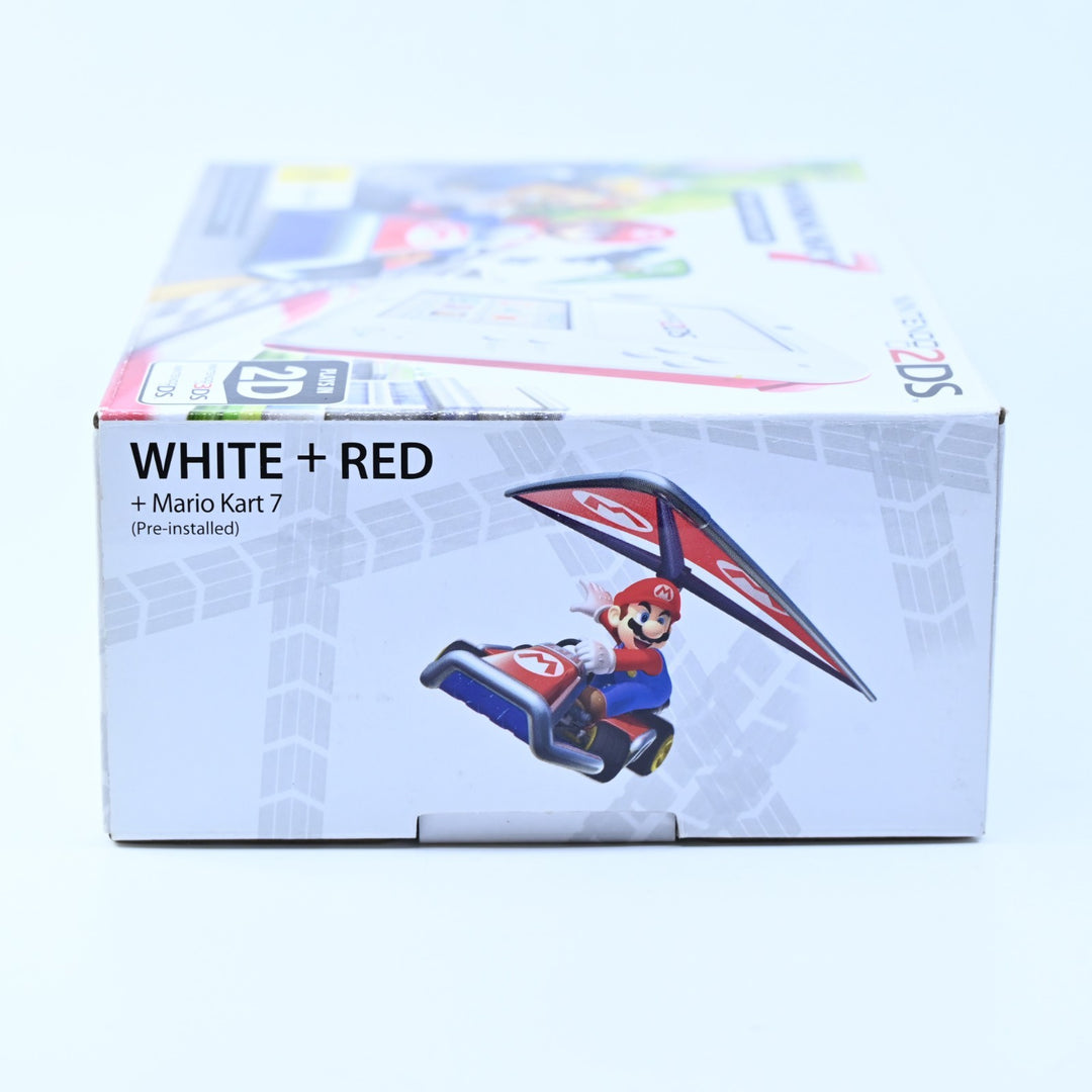 UNUSED! White + Red Mario Kart 7 Nintendo 2DS Boxed Console - AUS PAL