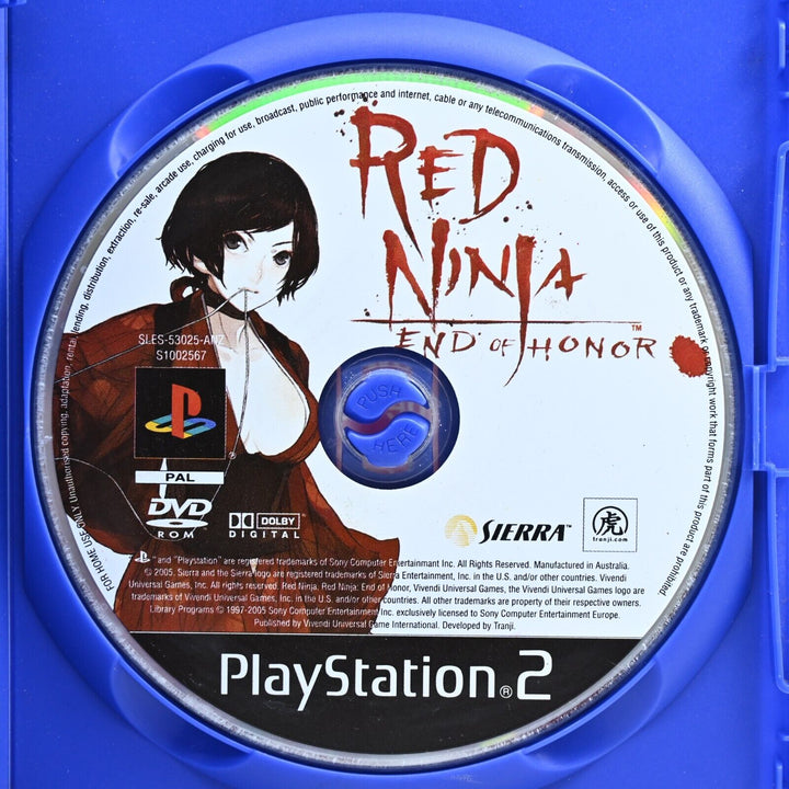 Red Ninja: End of Honor - Sony Playstation 2 / PS2 Game - Disc Only - MINT DISC!