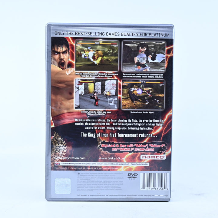 Tekken 5 - Sony Playstation 2 / PS2 Game + Manual - PAL - MINT DISC!