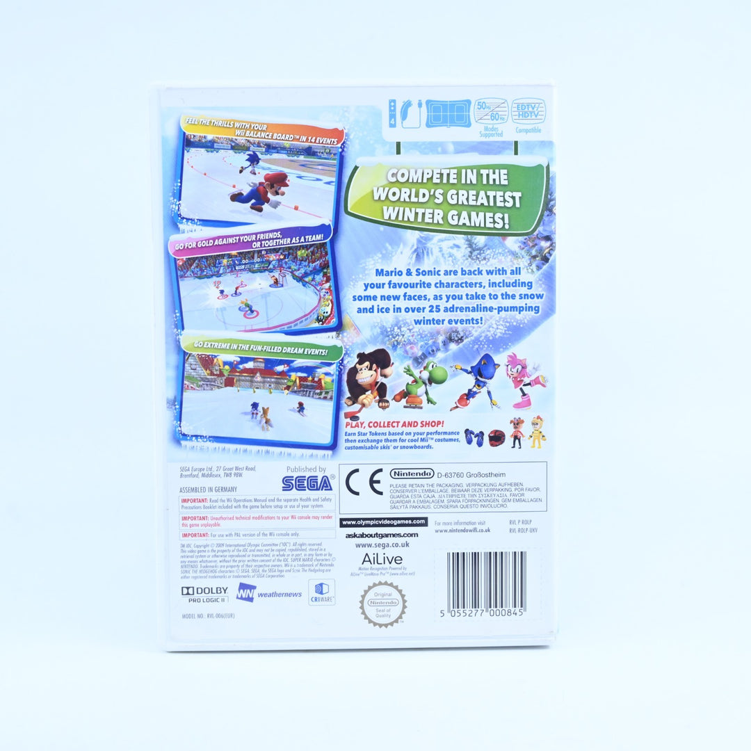 Mario & Sonic at the Olympic Winter Games - Nintendo Wii Game - MINT DISC!
