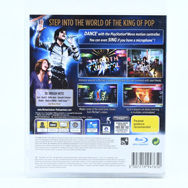 Michael Jackson: The Experience - Sony Playstation 3 / PS3 Game + Manual