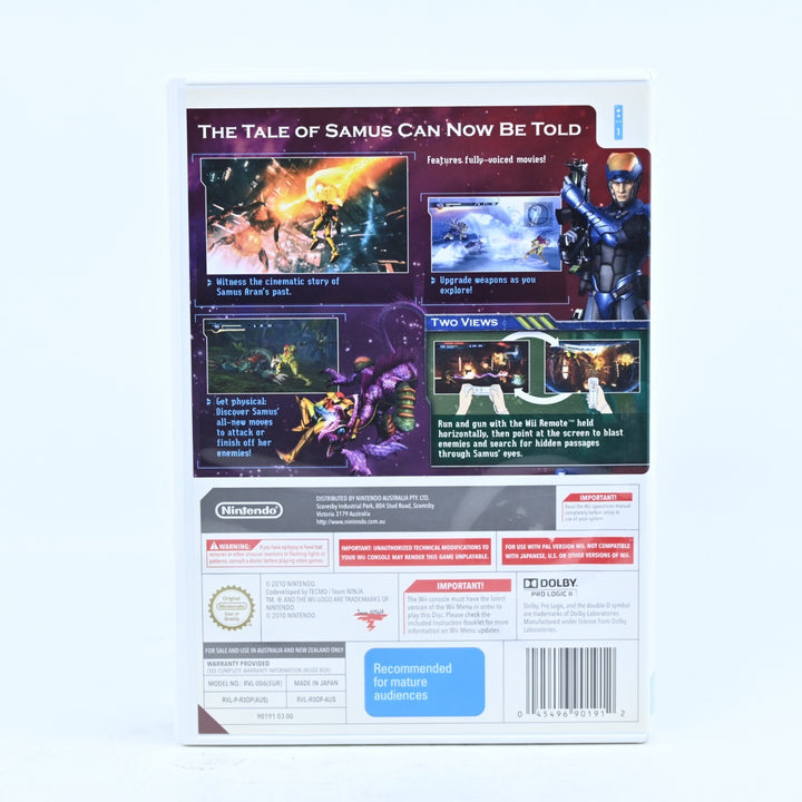 Metroid Other M - Nintendo Wii Game + Manual - PAL - MINT DISC!
