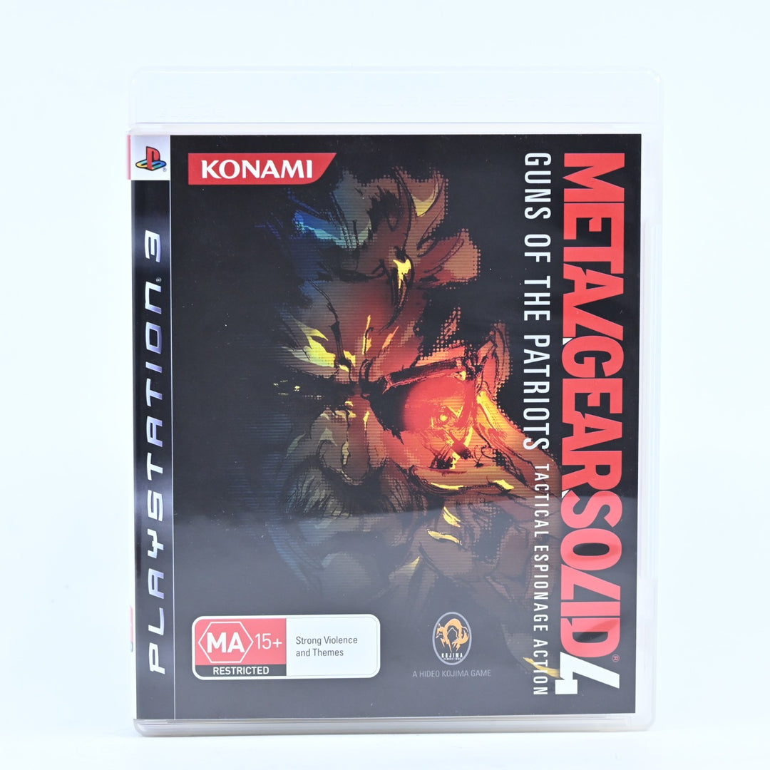 Metal Gear Solid 4: Guns of The Patriots - Sony Playstation 3 PS3 Game + Manual