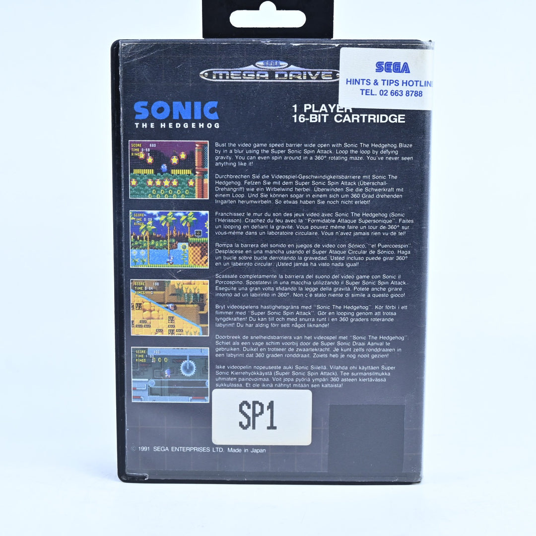 Sonic The Hedgehog - Sega Mega Drive Game + Manual - PAL - FREE POST!