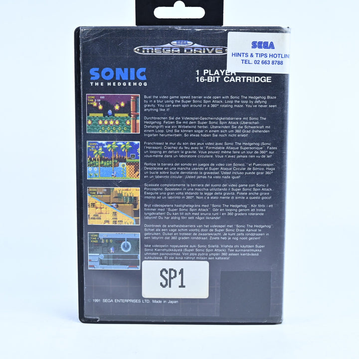 Sonic The Hedgehog - Sega Mega Drive Game + Manual - PAL - FREE POST!