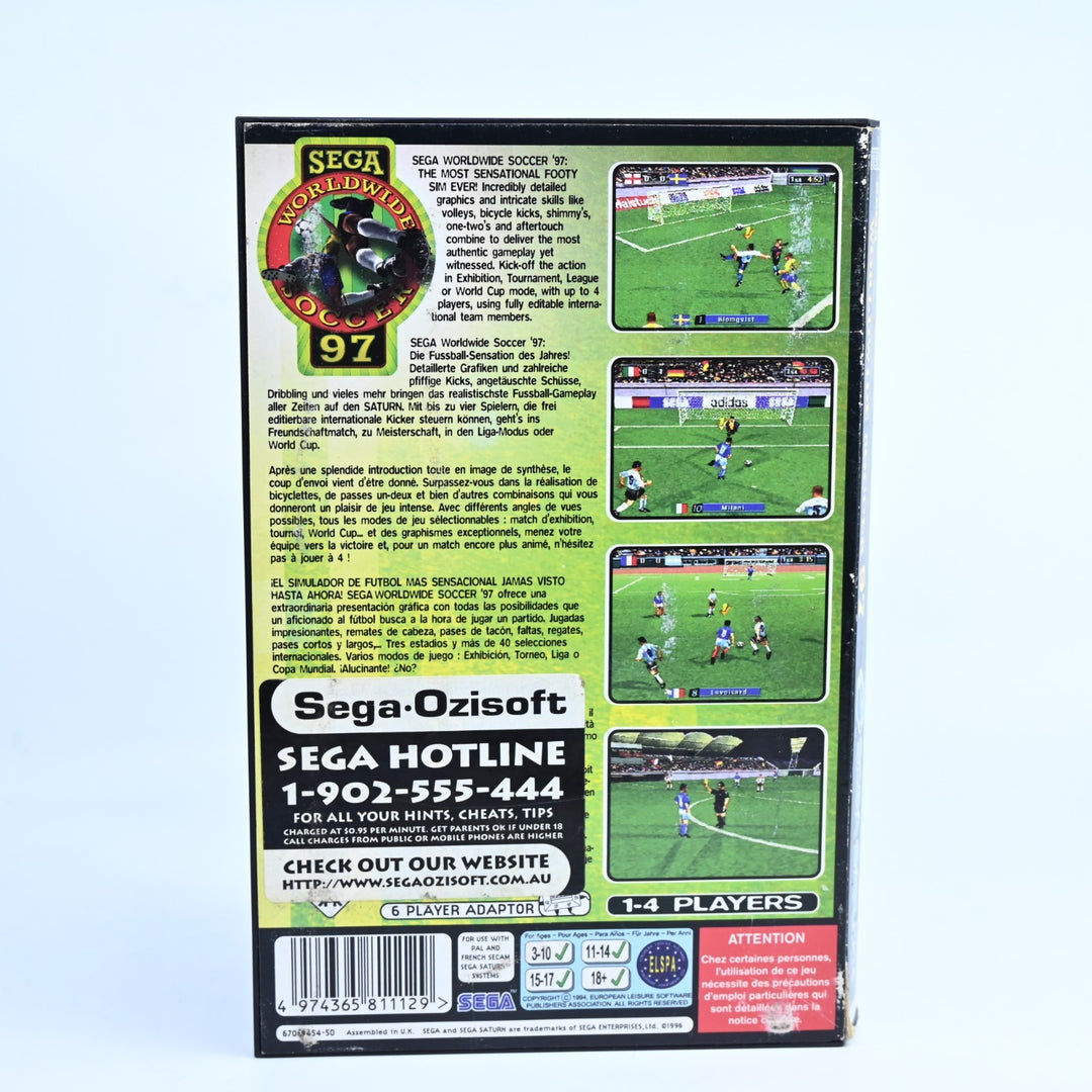 SEGA Worldwide Soccer 97 - Sega Saturn Game - PAL - MINT DISC!