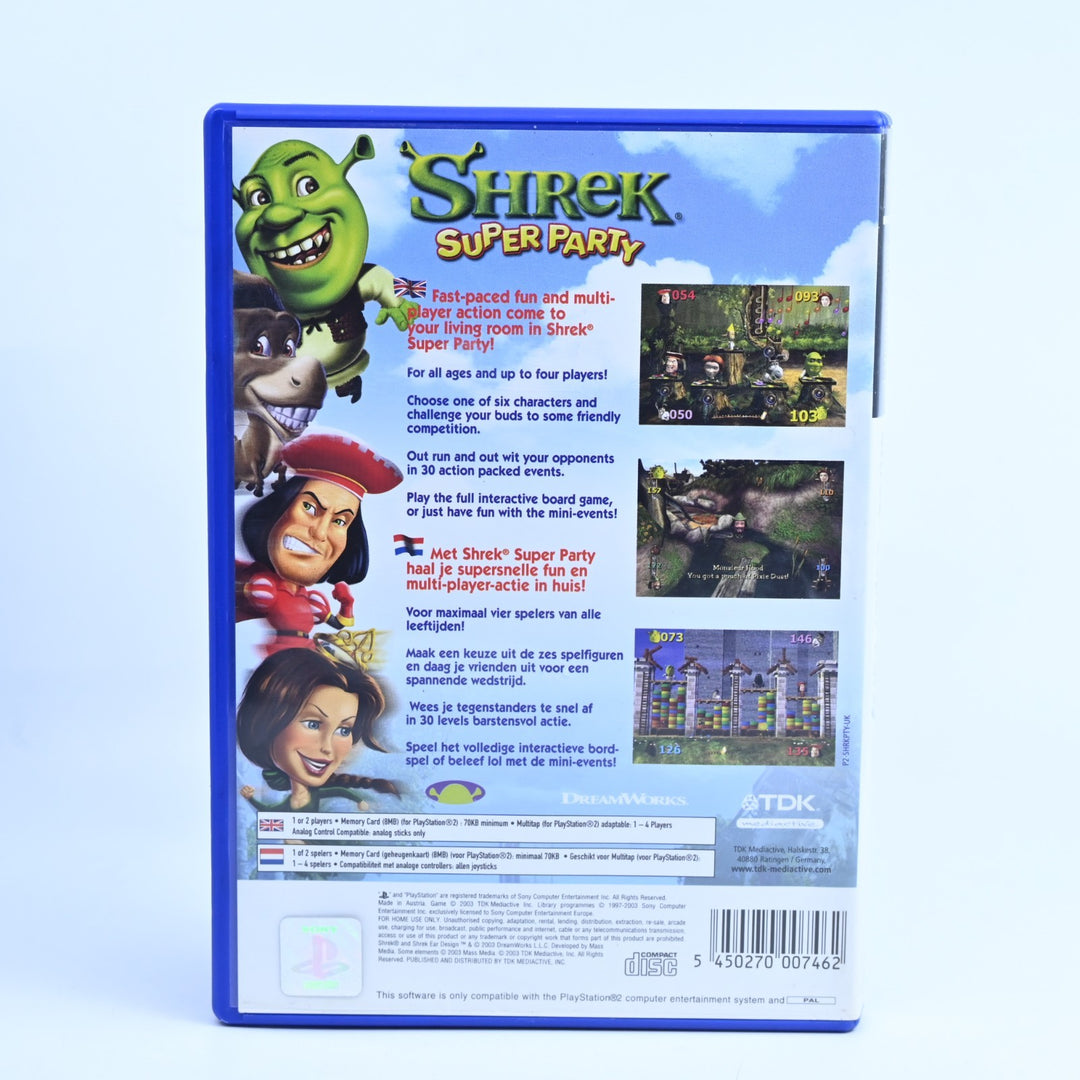 Shrek Super Party - Sony Playstation 2 / PS2 Game + Manual - PAL NEAR MINT DISC