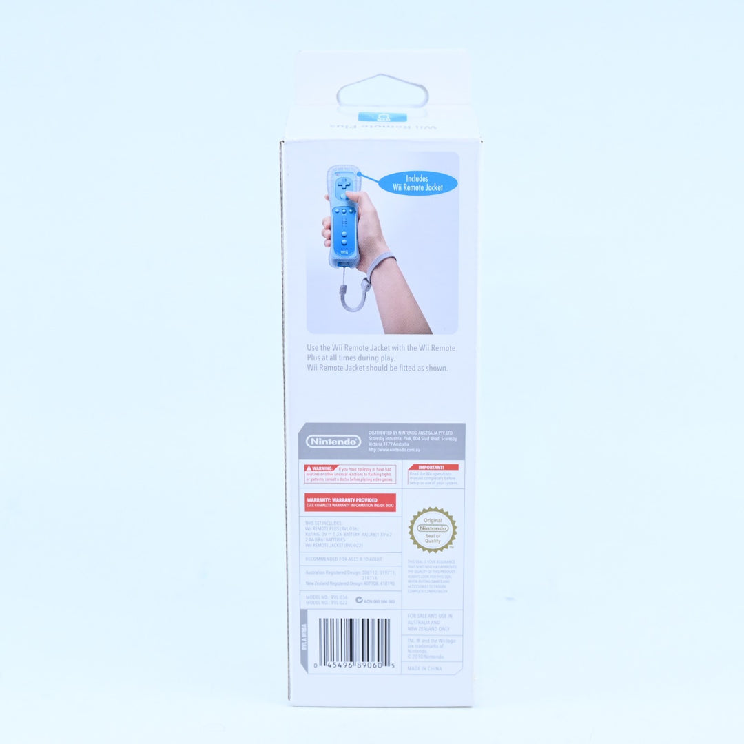 Blue Wii Remote + Motion Plus - Nintendo Wii Accessory - FREE POST! Wiimote