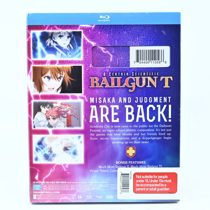 SEALED! A Certain Scientific Railgun T - Season 3 Blu-Ray - FREE POST!