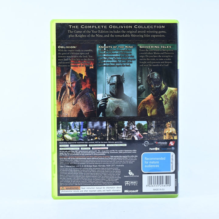 The Elder Scrolls IV: Oblivion - GOTY Edition - Xbox 360 Game + Manual - PAL