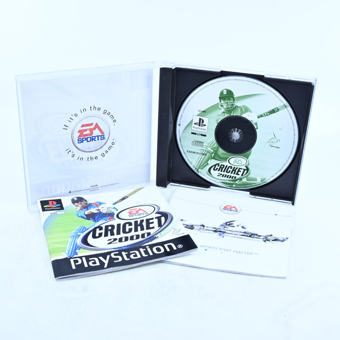Cricket 2000 - Sony Playstation 1 / PS1 Game + Manual - PAL - MINT DISC!