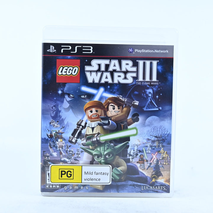LEGO Star Wars III: The Clone Wars - Sony Playstation 3 / PS3 Game + Manual