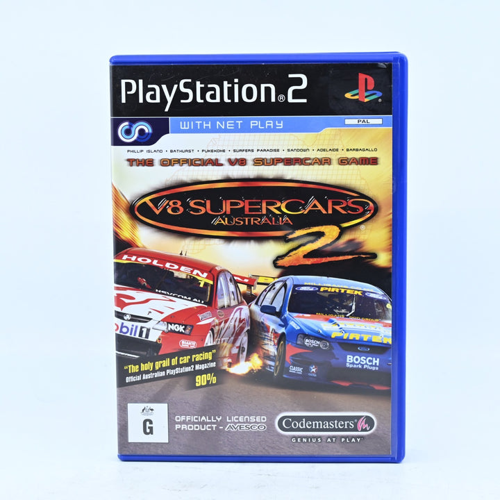 V8 Supercars Australia 2 - Sony Playstation 2 / PS2 Game + Manual - PAL