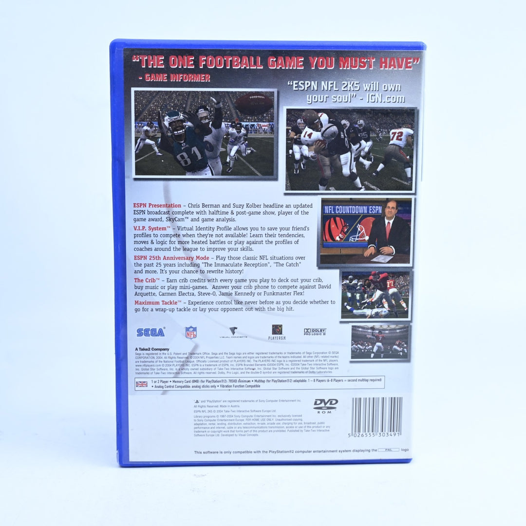 ESPN NFL 2K5 - Sony Playstation 2 / PS2 Game + Manual - PAL - MINT DISC!