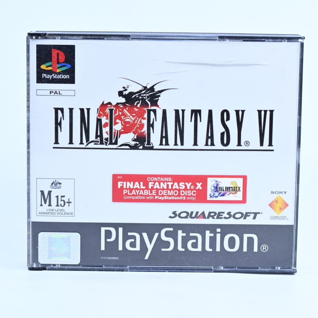 Final Fantasy VI - Sony Playstation 1 / PS1 Game + Manual - PAL - MINT DISCS!