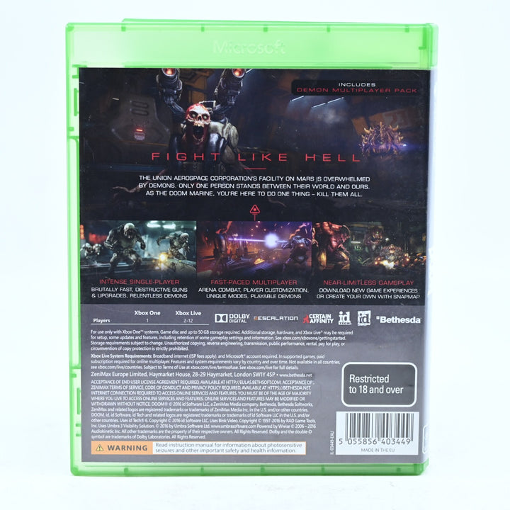 Doom - Xbox One Game - PAL - FREE POST!