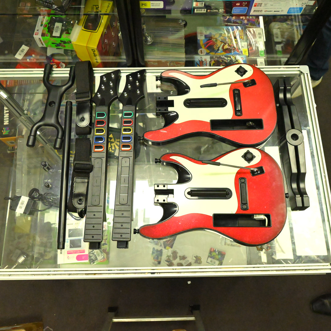 Band Kit for Guitar Hero Wii - 2 Guitars 1 Drums 1 Mic - Nintendo Wii Accessory